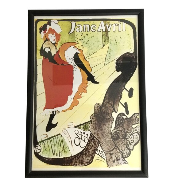 TOULOUSE-LAUTREC Framed Wall Art Jane Avril French Vintage Gallery Aesthetic - Picture 1 of 7